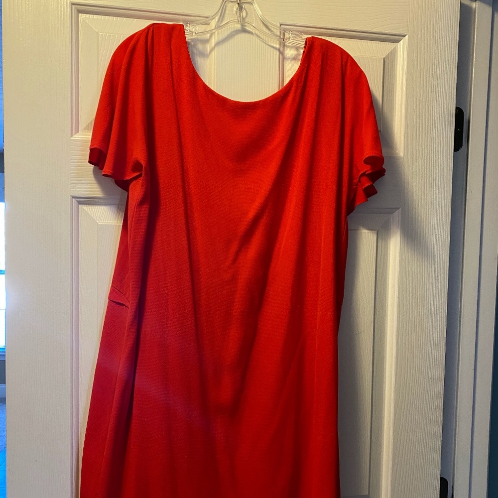 Charming Charlie Dress, Redish Orange, Size Large